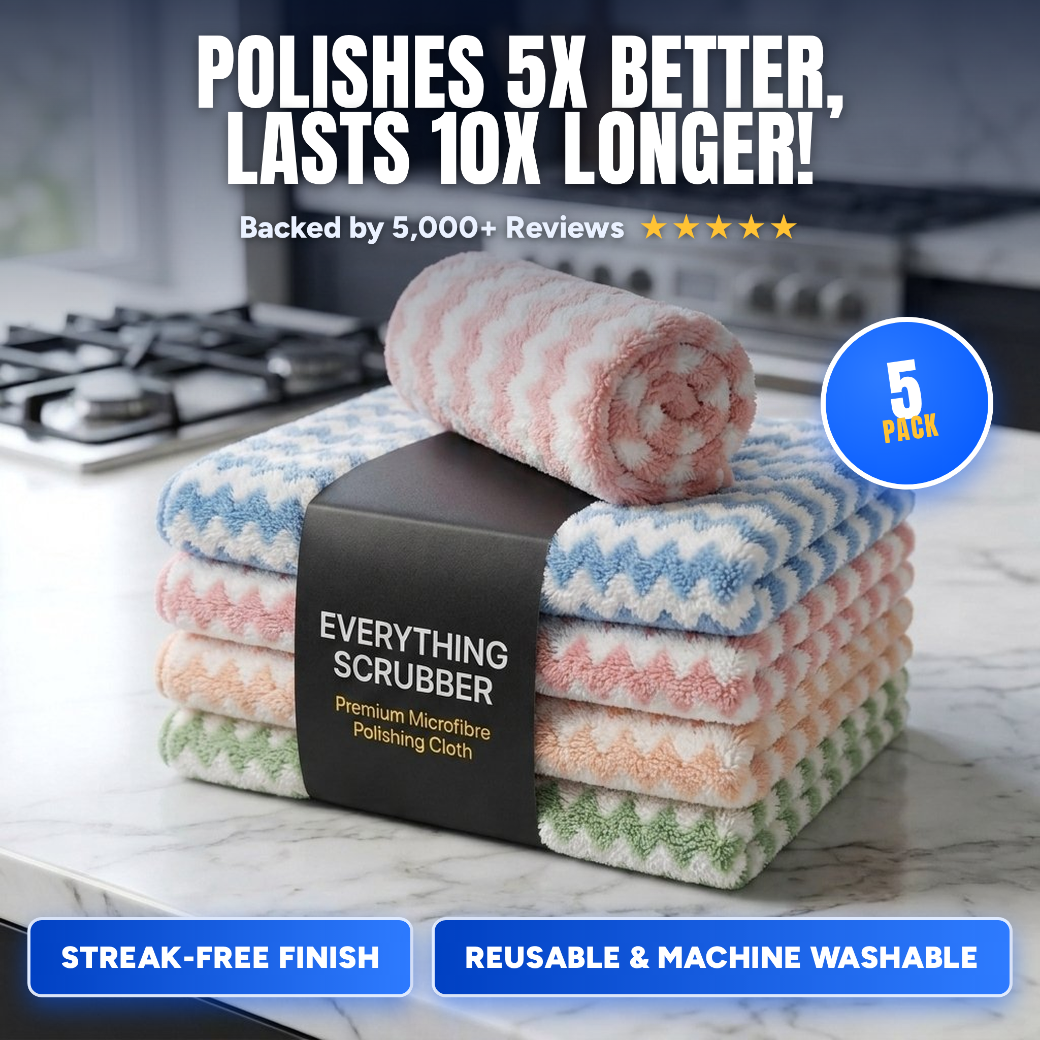 Premium Microfibre Polishing Cloth (10 Pack)